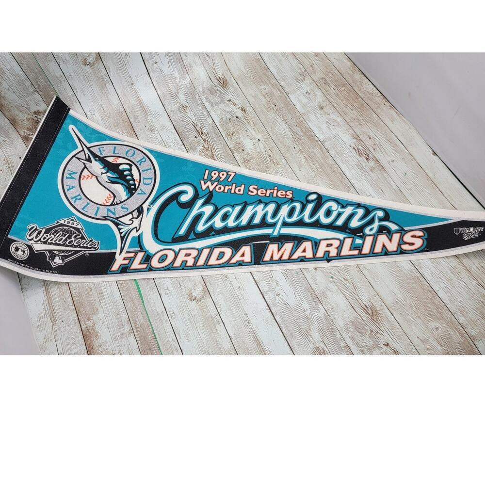Florida Marlins 1997 World Series Champions Full Size MLB Baseball Felt Pennant